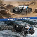 Highmall 1/16 4X4 High-Speed 50+KM/H(Peak) RC Cars Monster Truck - 390 Motor Durable axle & Suspension | 3000mAh Batteries | rc Cars Toys Christmas Birthday for Teens Aged 14+