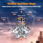 AIGIMU 4CH RC Airplane, RC Plane That Can Vertical Take Off, F-22 Remote Control Airplane with Xpilot Stabilization System & Aerobatic, Remote Control Plane for Experts Adults Kids Boys