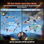 AIGIMU 4CH RC Airplane, RC Plane That Can Vertical Take Off, F-22 Remote Control Airplane with Xpilot Stabilization System & Aerobatic, Remote Control Plane for Experts Adults Kids Boys