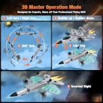 AIGIMU 4CH RC Airplane, RC Plane That Can Vertical Take Off, F-22 Remote Control Airplane with Xpilot Stabilization System & Aerobatic, Remote Control Plane for Experts Adults Kids Boys