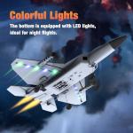 AIGIMU 4CH RC Airplane, RC Plane That Can Vertical Take Off, F-22 Remote Control Airplane with Xpilot Stabilization System & Aerobatic, Remote Control Plane for Experts Adults Kids Boys