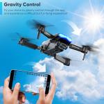 Flymevac Drone with Camera, Dual 720HD, Drone for Kids with Cool Lights, Cestures Control, Vertical Shooting, Waypoint Flight, Gravity Control, 3D Flip, 3-Speeds, Drones for Adults, Beginners, Kids