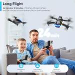 Flymevac Drone with Camera, Dual 720HD, Drone for Kids with Cool Lights, Cestures Control, Vertical Shooting, Waypoint Flight, Gravity Control, 3D Flip, 3-Speeds, Drones for Adults, Beginners, Kids