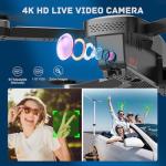 Drone with Camera for Adults 4K - GPS Drones with Auto Return, Brushless Motor, Foldable Mini RC Quadcopter for Kids Beginners with FPV Live Video, Follow Me, 2 Batteries Long Flight Time Under 249g
