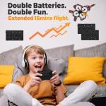 BEZGAR RC Plane, Foam Remote Control Airplane, Drone for Kids, RC Aircraft for Boys and Girls, Fighter Jet Helicopter with LED Lights, Altitude Hold, 360° Flip Stunt Rotation, Toy Airplane Red