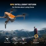 Drone with Camera for Adults 4K - GPS Drones with Auto Return, Brushless Motor, Foldable Mini RC Quadcopter for Kids Beginners with FPV Live Video, Follow Me, 2 Batteries Long Flight Time Under 249g