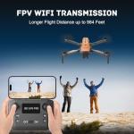 Drone with Camera for Adults 4K - GPS Drones with Auto Return, Brushless Motor, Foldable Mini RC Quadcopter for Kids Beginners with FPV Live Video, Follow Me, 2 Batteries Long Flight Time Under 249g