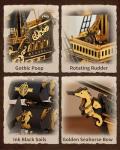 ROKR Seahorse Barque 3D Wooden Puzzle for Adult - Sailboat Model Kit, 603-Piece DIY Assembly, 1:100 Scale Sailboat MCB02