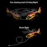 Ssccgym C190 H145 6CH Remote Control Helicopter Aircraft for Adults Beginners RC Heli Single Rotor No Ailerons Maintain Altitude Hover/Optical Flow Positioning RTF 335MM (Red 2-Battery)