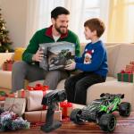 1:14 Scale RC Cars for Adults, 40+KPH High Speed Remote Control Car RC Truggy, 4x4 Off-Road Remote Control Truck, All Terrain Waterproof Electric Car for Snow, Sand, Beach with 2 x 2S Batteries