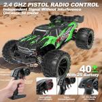 1:14 Scale RC Cars for Adults, 40+KPH High Speed Remote Control Car RC Truggy, 4x4 Off-Road Remote Control Truck, All Terrain Waterproof Electric Car for Snow, Sand, Beach with 2 x 2S Batteries