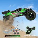 1:14 Scale RC Cars for Adults, 40+KPH High Speed Remote Control Car RC Truggy, 4x4 Off-Road Remote Control Truck, All Terrain Waterproof Electric Car for Snow, Sand, Beach with 2 x 2S Batteries