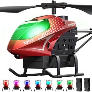 SYMA S107H-E RC Helicopter, Remote Control Helicopter with 40 Mins Flight Time(2 Batteries), Auto Obstacle Avoidance, 7 LED Lights and Altitude Hold, Gifts Toys for Boys Girls