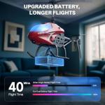 SYMA S107H-E RC Helicopter, Remote Control Helicopter with 40 Mins Flight Time(2 Batteries), Auto Obstacle Avoidance, 7 LED Lights and Altitude Hold, Gifts Toys for Boys Girls