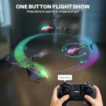 SYMA S107H-E RC Helicopter, Remote Control Helicopter with 40 Mins Flight Time(2 Batteries), Auto Obstacle Avoidance, 7 LED Lights and Altitude Hold, Gifts Toys for Boys Girls