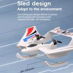 GoolRC RC Plane Remote Control Airplane, 3 in 1 Water Land Air RC Airplane, 2.4GHz 2CH RC Aircraft, RC Glider with Gyroscope and Stunt Flying, 2 Batteries for Beginners, White