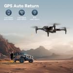 LAKSAKI GPS Drone with Camera for Adults 4K, Auto Return Home, Brushless Motor, Follow Me, 5G FPV Transmission, Smart RC Quadcopter Drones for Beginners Kids, Long Flight and Distance, Under 250G