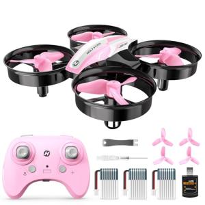Holy Stone HS210 Mini Drone for Kids 8-12 and Beginners, RC Nano Quadcopter Indoor Drone with Circle Fly, Auto Hovering, 3D Flip, and Headless Mode, Great Gift Toy for Boys and Girls, Pink