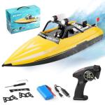 GoolRC RC Jet Boat, WLtoys WL917 16km/h High Speed Remote Control Boat, 2.4Ghz RC Jet Toys Storage Bag Led Lights Gift for Teens Adults
