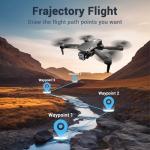 Drone with Camera for Adults Kids 2k One-Key Take Off/Landing FPV RC Drone with Camera for Beginners Headless Mode, 3 Speeds, 360° Flip, 2 Batteries Mini Drone for Adults Black