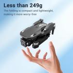 Drone with Camera for Adults Kids 2k One-Key Take Off/Landing FPV RC Drone with Camera for Beginners Headless Mode, 3 Speeds, 360° Flip, 2 Batteries Mini Drone for Adults Black