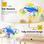 ALTITACO Drones for Kids With Cool Light, Kids Drone with 3D Flip, Altitude-Hold, Self-Rotation, Headless Mode, 3 Speed Modes, One-Click Take-off/Landing, Mini Drone for Christmas, Beginners, Indoor
