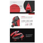 GoolRC RC Jet Boat, WLtoys WL917 16km/h High Speed Remote Control Boat, 2.4Ghz RC Jet Toys Storage Bag Led Lights Gift for Teens Adults