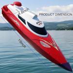 19" Big RC Boat High Speed 35+ KPH Remote Control Boat for Kids and Adults, Outdoor Water Toy Race Ship for Pool Lake With 3000mAh Big Capacity Battery,Water Play Toy Gift Racing Ship with LED Light