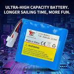 19" Big RC Boat High Speed 35+ KPH Remote Control Boat for Kids and Adults, Outdoor Water Toy Race Ship for Pool Lake With 3000mAh Big Capacity Battery,Water Play Toy Gift Racing Ship with LED Light