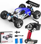 SIMREX 1:18 Scale 4WD RC Car | 28MPH High Speed Off-Road Remote Control Truck | All-Metal Transmission & Nylon Chassis | 30+ Min Runtime | Gift for Adults, Teens & Kids (Blue)