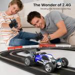 SIMREX 1:18 Scale 4WD RC Car | 28MPH High Speed Off-Road Remote Control Truck | All-Metal Transmission & Nylon Chassis | 30+ Min Runtime | Gift for Adults, Teens & Kids (Blue)