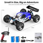 SIMREX 1:18 Scale 4WD RC Car | 28MPH High Speed Off-Road Remote Control Truck | All-Metal Transmission & Nylon Chassis | 30+ Min Runtime | Gift for Adults, Teens & Kids (Blue)