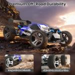 SIMREX 1:18 Scale 4WD RC Car | 28MPH High Speed Off-Road Remote Control Truck | All-Metal Transmission & Nylon Chassis | 30+ Min Runtime | Gift for Adults, Teens & Kids (Blue)