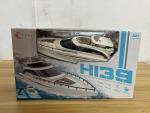 H139 Remote Control Boat Simulation Yacht Boat Model Lakeside Indoor and Outdoor Water Entertainment 15Km/h Cruise Ship Model Suitable for Adults 14+（Dual Battery Version）
