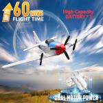 VOLANTEXRC RC Plane for Beginners, 3-CH P-51D Mustang RC Airplanes for Adults and Kids, Easy to Fly, Stable and Durable, Suitable for Outdoor Activity