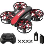 SIMREX Mini Drone for Kids & Beginners, RC Quadcopter with Altitude Hold, 3 Speed Modes, One Key Takeoff/Landing, Headless Mode, Cool LED Lights, Stunt Flip, Ideal Christmas Birthday Gift Toy(Red)