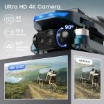 Brushless Motor Drone,90° Adjustable 4K FPV,APP control,40min Flight Time,Indoor Obstacle Avoidance,Optical Flow Positioning,Gesture Photography,360° Flip,Eyond-Range Loss Alert, Toys Gifts for Men Boys
