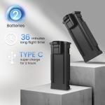 Brushless Motor Drone,90° Adjustable 4K FPV,APP control,40min Flight Time,Indoor Obstacle Avoidance,Optical Flow Positioning,Gesture Photography,360° Flip,Eyond-Range Loss Alert, Toys Gifts for Men Boys