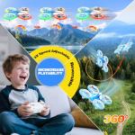 BlueFire Mini Drone for Kids Ages 6+, RC Drone with Fancy LED Light Show, 360° Flips, Altitude Hold, One-Key Take Off/Landing, 2 Speed Modes, Propeller Protection, Indoor Outdoor Toy Gift for Boys & Girls