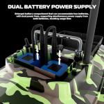 HEVMEVENI Bait Boats for Carp Fishing - RC Fishing Boats with Line Drop 2kg Loading Spare Batteries Bait Boat Bag for Carp Fishing (Camo Green)