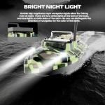 HEVMEVENI Bait Boats for Carp Fishing - RC Fishing Boats with Line Drop 2kg Loading Spare Batteries Bait Boat Bag for Carp Fishing (Camo Green)