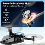 Drone with Camera for Adults - 2K HD Camera FPV Live Video, GPS Drone with Auto Return, Brushless Motor, Foldable Quadcopter, Follow Me, Headless Mode Remote Control for Kids Toys Gifts or Beginners