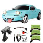 Skymaker RC Drift Car 1/18 Miata Mazda MX-5 Model 2.4GHz RWD Drifting Adults with ESP Gyro Pop-up Light (Blue with 3 Batteries)
