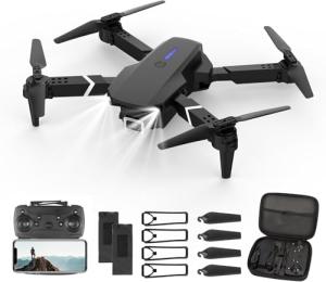 Mini Drone with Camera 4K HD FPV, headless mode，Altitude Hold, Gesture Selfie, One Key Take Off/Landing, 360° Flips, Waypoint Fly, 2 Batteries, Foldable RC Quadcopter with Drones Beginners