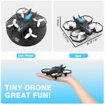 Drones for Kids with Camera, Remote Control Mini Drones for Adults with Altitude Hold, One-Key Take Off/Landing, 3 Speed Modes, Headless Mode, 2 Batteries 1080P HD RC Quadcopter for Boys and Beginners