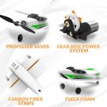 VOLANTEXRC RC Plane Trainer 3CH Remote Control Airplane with Prop Saver, 6-Axis Gyro Stabilizer & 3 Modes to Fly, Hobby Radio Controlled Aircraft RTF for Beginners, Adults (400mm,Green)