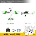 VOLANTEXRC RC Plane Trainer 3CH Remote Control Airplane with Prop Saver, 6-Axis Gyro Stabilizer & 3 Modes to Fly, Hobby Radio Controlled Aircraft RTF for Beginners, Adults (400mm,Green)