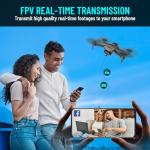 Drone with Camera for Adults, 1080P HD FPV Foldable RC Quadcopter with Upgrade Altitude Hold, One-Key Take Off/Landing, Gesture Control, 90° Adjustable Lens, Headless Mode, 2 Batteries, Carrying Case, 3D Flip