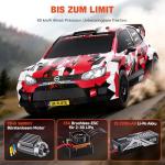 DIKAVEY 1:12 RC Rally Car Fast Max 50 MPH,Drift Car with Gyro 4X4,Brushless Fast RC Cars with 3S 2200 mAh Battery,1/12 Remote Control Cars for Adults for 4WD,for Racetrack & Mud-Red