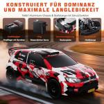 DIKAVEY 1:12 RC Rally Car Fast Max 50 MPH,Drift Car with Gyro 4X4,Brushless Fast RC Cars with 3S 2200 mAh Battery,1/12 Remote Control Cars for Adults for 4WD,for Racetrack & Mud-Red
